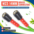 YAMATIC Flexible Pressure Washer Hose 40 FT 1/4", M22-14mm Females - Image 6