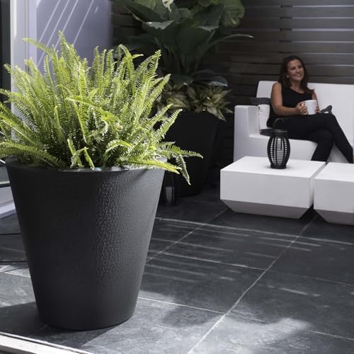 Crescent Garden A596544 Self Watering Dot Planter with Trudrop System Mocha, 26" - Image 6