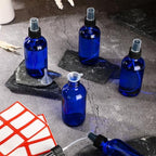 Norme 12 Pcs 8 oz Glass Spray Bottles, Funnels and Labels, Blue, Stylish - Image 7