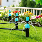 Tubing Drippers Automatic Water Sprinkler Kit, Adjustable Sprinkler Nozzles Custom Length PE Hose, 3 Watering Modes(90m/295.2ft) by Unknown