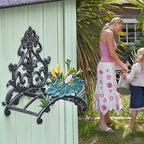 Sungmor Cast Iron Wall Mounted Garden Hose Holder - Hand-Painted Frog Rack - Image 6