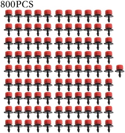 Adjustable Irrigation Drippers 100-1000pcs Water Dropper Adjustable Flow Head Drippers Portable Emitter Dripper Micro Drip Irrigation Sprinklers(800PCS) - Image 2