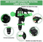 Sprinklers for Yard Garden Sprinkler 360 Degree Automatic Rotating Lawn Sprinkler with Water Stop Ring Adjustable Rotating Pulsating Sprinklers for Yard Ground Grass Irrigation System (16 Pack) - Image 4