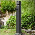 Stainless Steel Garden Tap with Extender, Spray Gun & Hose Hanger - Freestanding Faucet with Antifreeze for Outdoor Use, Durable and Rust-Resistant Water Column. by Unknown
