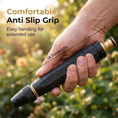 Home High Pressure Water Gun, Adjustable Metal Garden Hose Nozzle with Leak-Proof Connector, Heavy Duty Water Sprayer for Car Washing, Plant Watering, Patio, Floor and Outdoor Cleaning (3Pcs) - Image 7