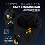 TITAN Flexible Garden Hose 15FT – Ultra Lightweight, Heavy Duty Water Hose with Brass Fittings & Jet Nozzle – Kink-Free, Non-Expanding, Durable Fabric Hose for Yard, Lawn, Car Wash, Outdoor Use - Image 6