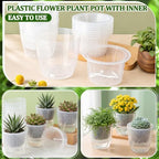 Self Watering Plant Pots, 6.6'', Transparent, 12 Pcs - Image 4