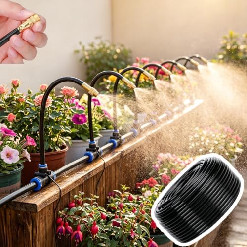 Bendable Irrigation Hose Adjustable Sprayer, Outdoor Cooling Mist Sprinkler by Unknown