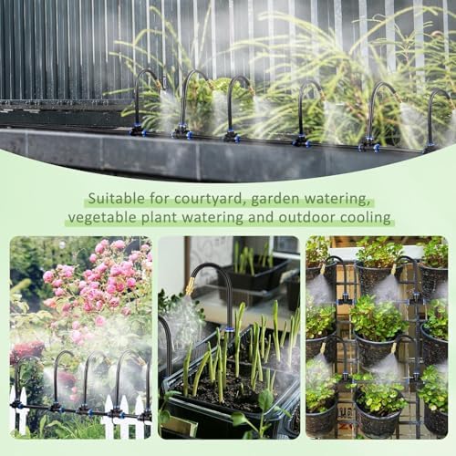 Drip Irrigation System,99FT Garden Watering System with 30 Nozzles,360 Adjustable Micro Spray Sprinkler Kit,Garden Irrigation System,Greenhouse Accessories,Atomizing System for Yard,Lawn,Plants - Image 7