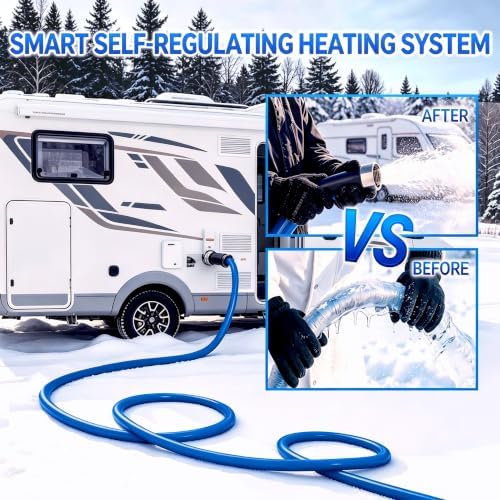 75FT Heated Water Hose for RV,-45 ℉ Anti-freezing Heated Garden Hose，Electrically Heated Hose of Rv Accessories，Rv Freshwater Hoses with Fittings - Image 3
