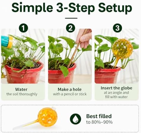 Plant Watering Globes, Gradient Color Glass 9 oz Self Watering Globes - Image 3