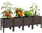Raised Garden Bed with Legs, 20" Tall Planters for Outdoor Plants 63"Lx16"W by TooCust