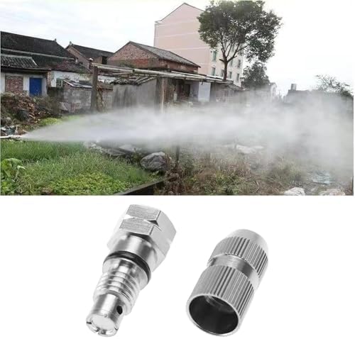 High Pressure Nozzle Brass Water Pipe Nozzle for Garden Hoses | Adjustable Features | Fits Standard Hoses, Garden Sprayers, Nozzles Directly Spray Silver 5pc - Image 4