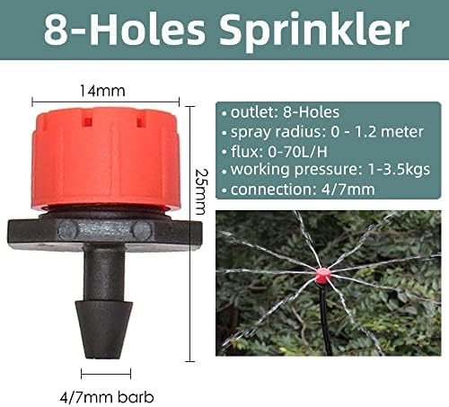 Greenhouse Brass Drip Irrigation Watering Kit System 1/4''Automatic Garden Self Water Flower Lawn Adjustable Dripper Atomizer - Image 7