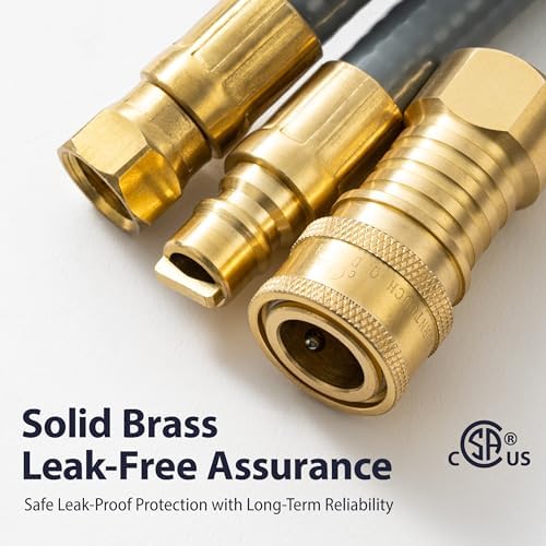 25 FT 1/2 Inch ID Natural Gas Hose with 1/2 Inch Female Flare x Male Quick Connect Plug, Low Pressure Gas Line for Generator, Grill, Patio Heater, Pizza Oven - Image 4