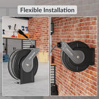 Giraffe Tools Pressure Washer Hose Reel 60ft, Power Washer Hose Reel, Pressure Washer Retractable Hose Reel, Heavy Duty, Wall/Floor Mounted, 4000 PSI, Dark Silver - Image 6