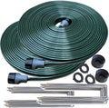 Watoo 2026 Sprinkler Hose & Soaker Hose for Yard - 150 FT Reinforced Flat Garden Hose with Holes, Heavy Duty No-Kink Lawn Irrigation Hose (Includes Stakes, High Pressure Spray) by WATOO