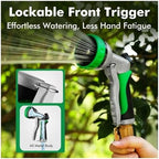 Heavy Duty Metal Garden Water Hose Nozzle With 7 Adjustable Spray Patterns For Watering Plants Lawns Washing Cars And Pets Nozzles - Image 2