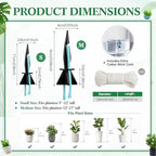 20 Pack Self Watering Spikes for Plants with Wick Rope,Medium - Image 2