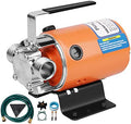 115V 1/10 HP 330 GPH Water Transfer Pump With 3/4 inch Ports, Suction Hose and Spare Impeller - Electric Utility/Sump Pump - Orange by FLOWPAC