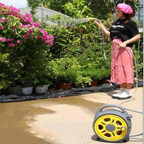 Garden Hose Reel Cart With Spray Gun, Portable Retractable Water Hose Reel For Outdoor Irrigation And Car Washing, 15m PVC Hose(Hose Cart+16m+5m Pipe) - Image 6