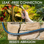 5/8 IN. × 90FT. Heavy Duty Hybrid Rubber Garden Hose, High Flow 5/8" I.D. No Memory Durable Lightweight Water Hose for Watering, Irrigation, Water Transfer Pump - Image 6