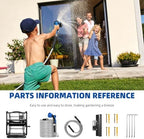Heavy Duty Metal Garden Hose Reel with 100 Ft 3/4-Inch Water Pipe - Image 7