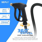 Sewer Jetter Kit for Pressure Washer 100 FT, Drain Cleaner Hose with Power Washer Gun, 1/4 Inch NPT Corner, Rotating and Button Nose Sewer Jetting Nozzle,Waterproof Tape, Pearl Corsage Pin, Spanner - Image 4