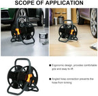 Toddmomy Car Wash Water Pipe Rack Black Hose Reel Garden Hose Holder Stainless Steel Handle Compact Storage Random Color - Image 3