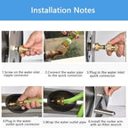 Garden Hose Holder,Wall-Mounted Watering Gun Hose Organizer,Stainless Steel Reel with Lid,Portable Garden Water Hose Reel Holder for Garden Outdoor Gardening - Image 5