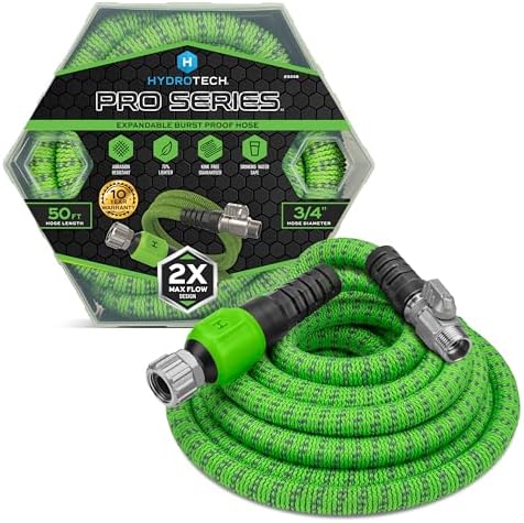 HydroTech Pro Series 50 ft Max Flow Garden Hose, 3/4 in Diameter by HydroTech