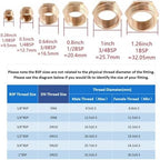 Hose Connector 6pcs Brass Pipe Hex Nipple Fitting 1/8" 1/4" 3/8" 1/2" 3/4" 1" BSP Male Thread Quick Adapter Coupler Connector for Garden Fitting(1l4 to 3l8) - Image 7