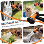Heavy Duty Retractable Garden Hose Reel 1/2" x 130ft – Wall Mounted – 10-Function Sprayer Nozzle – 6.5ft Leader Hose – Any Length Lock – Automatic Rewind – Slow Return – 180° Swivel - Image 3