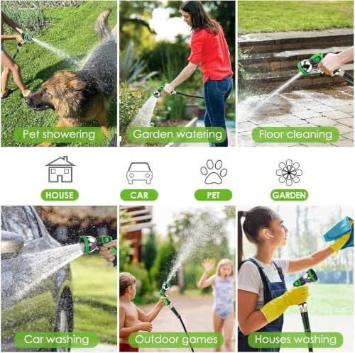 Non-Expanding Garden Hose 150 ft, 360° Anti-Kink Swivel Fittings - Image 7
