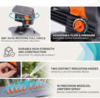 Duokon Automatic Lawn Sprinkler, ABS 360 Degree Rotating Garden Sprinkler - Image 2