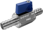 Beduan 1/2” Hose ID Barb Ball Valve 304 Stainless Steel Mini Shut Off Valve for Water Gas Fuel Drip Irrigation and Aquariums(Pack of 70) by Beduan