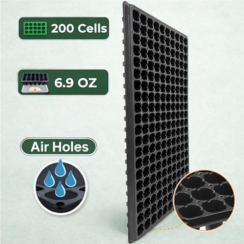 Gardzen 10 Pack 200 Cell Seed Starter Trays - Image 5