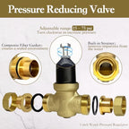 1 inch Pressure Reducing Valve, Water Pressure Regulator for Home, Sweat - Image 4