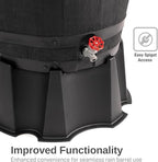 55-Gallon Rain Barrel Stand, Made from 100% Recycled Material, Black - Image 5