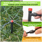 233FT Drip Irrigation System for Garden Kit with 1/2 Inch and 1/4 Inch Tubing Automatic Irrigation Equipment Locked Fittings Micro Drip 360 Degree Fan Sprayer Watering Kit for Greenhouse - Image 4