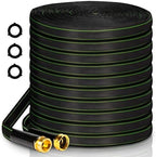 Garden Hose 75 ft Water Hose Flexible Heavy Duty Lightweight No Kink Long Outdoor Non-Expandable High Pressure Flat Hoses Pipe 75’ Strong 3/4’’ Brass Fitting for Outside Yard Lawn Car Wash by Wabolay