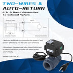 3/4" UPVC Motorized Ball Valve - 2 Wire Auto Return Electric Water Valve Normally Closed with Full Port, 110-230V AC Automatic Ball Valve With U.S.Plug, IP67 - Image 4
