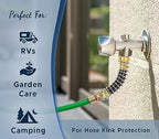 Morvat Brass 4 Way Splitter, Garden Hose Manifold Connector with Comfort Grip ON/OFF Valves, Includes Mounting Kit PLUS 4 Pack Coiled Hose Kink Protector, Extension for Outdoor Water Spigot & Faucet, - Image 7