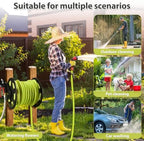 GADFISH Garden Wall Mounted Hose Reel, Metal Hose Reel, Holds 125ft of 5/8-Inch Hose(Not equipped), Equipped with 3.9ft Water Supply Hose and Small Storage Basket, Suitable for Gardens & Yards - Image 6