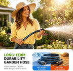 100FT 5/8" Heavy Duty Garden Hose, NON-EXPANDABLE Flexible Water Hose, No Kink - Image 5