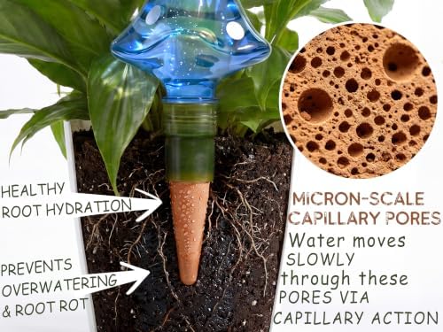 Plant Self Watering Stakes Automatic Terracotta Watering Bulbs Globes - Image 3