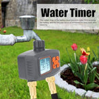 2 Outlet Hose Watering Timer with Rain Sensor, 2 Zone Sprinkler Timer, Automatic Irrigation Controller, Suitable for Lawn, Garden, Courtyard, Greenhouse - Image 4