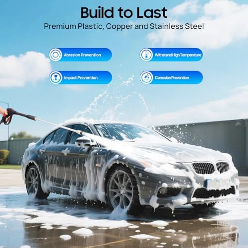 3000 PSI Pressure Washer Spray Gun Kit, Universal M22 Connector Power Washer Gun with 5 Quick Connect Nozzles, Compatible with Generac Briggs Craftsman - Image 5
