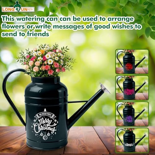 Galvanized Iron Watering Can for Indoor Plants, Bowl Watering Cans for House Plant Garden Flower, Long Spout Water Can for Outdoor Watering Plants 8.71L 2.3 Gallon Silver - Image 7
