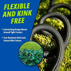 Hydrosteel 50 Ft Metal Garden Hose with Nozzle, Water Hose Made from Heavy Duty 304 Stainless Steel, Flexible, Lightweight, Crush Resistant Fittings, Non Kinking, 5/8” Diameter, 600 PSI - Image 3